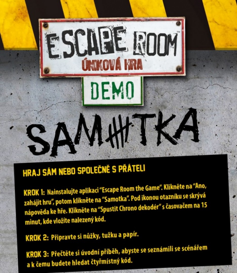 Vyzkoušejte si únikovku ESCAPE ROOM zcela zdarma!