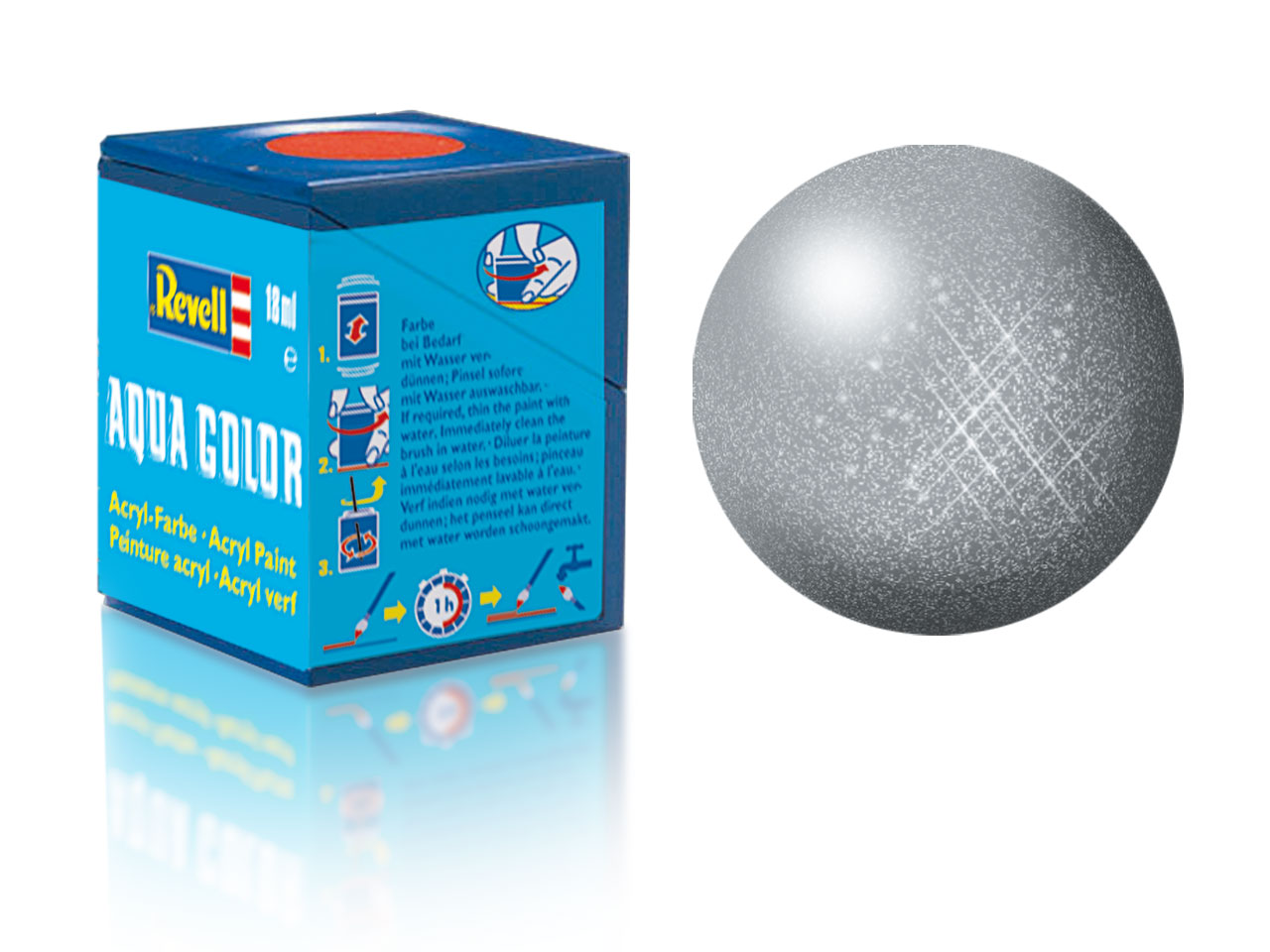 Revell Aqua Color - Ocelová metalická č. 91 (steel metallic) (18ml)