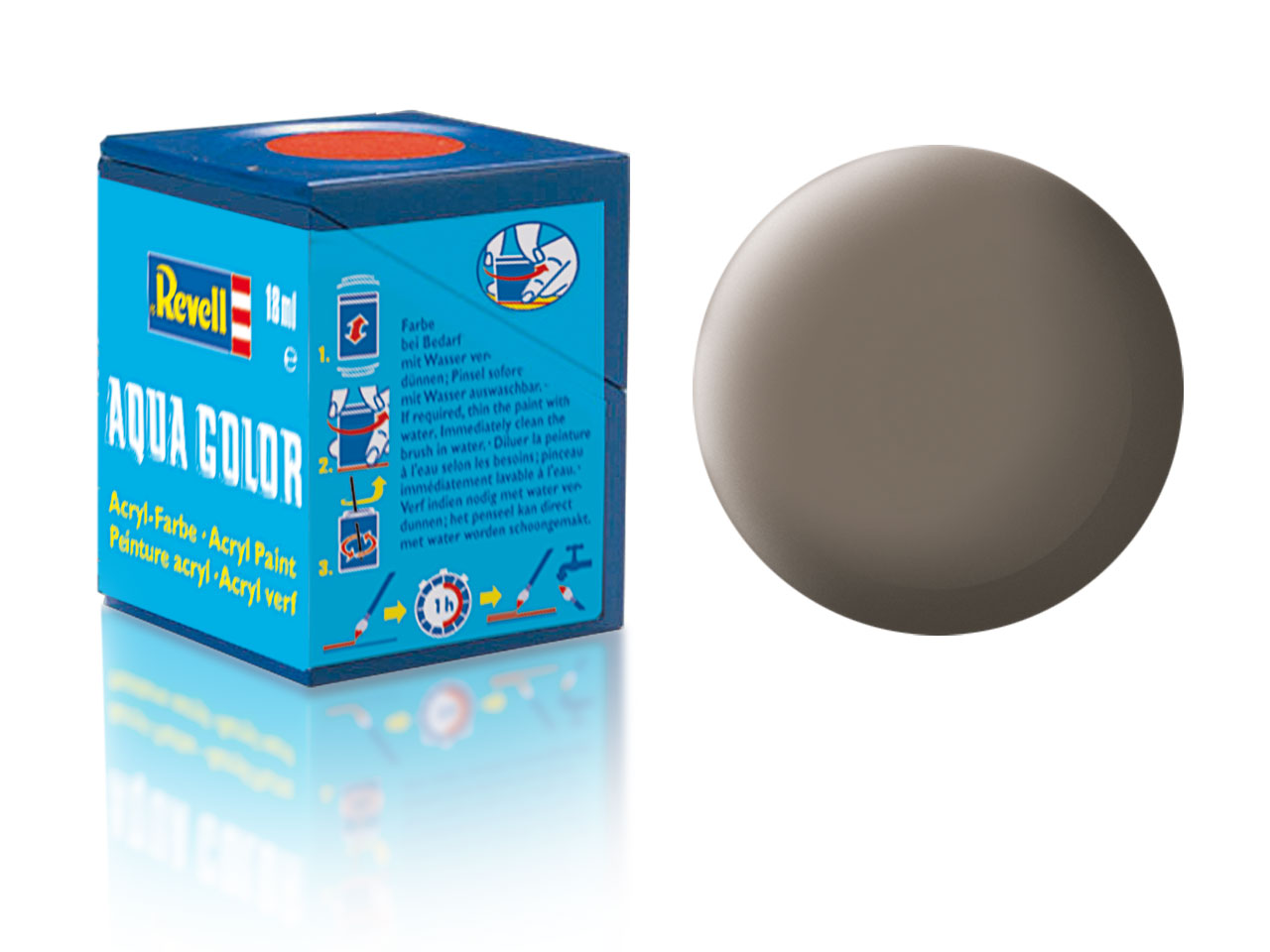 Revell Aqua Color - Zemitě hnědá matná č. 87 (earth brown mat) (18ml)