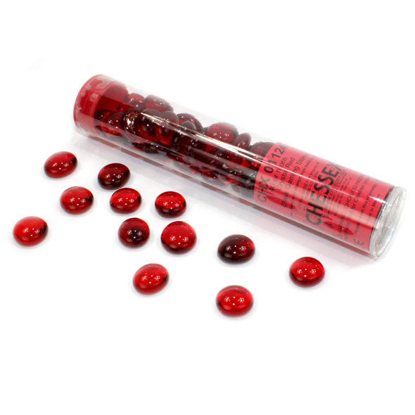 Hrací kameny skleněné - Crystal Red (40ks)