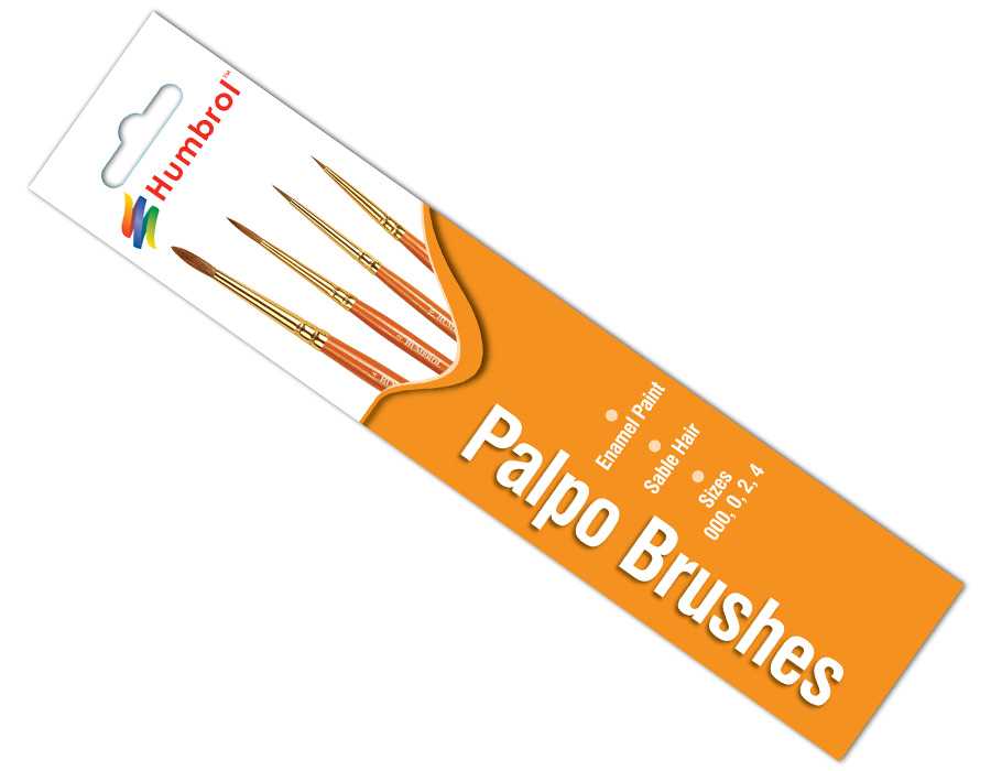 Humbrol Palpo Brush Pack - sada štětců (vel. 000/0/2/4)