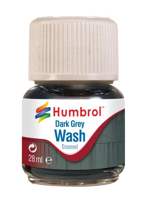 Humbrol Wash Enamel - Dark Grey - tmavě-šedý efekt