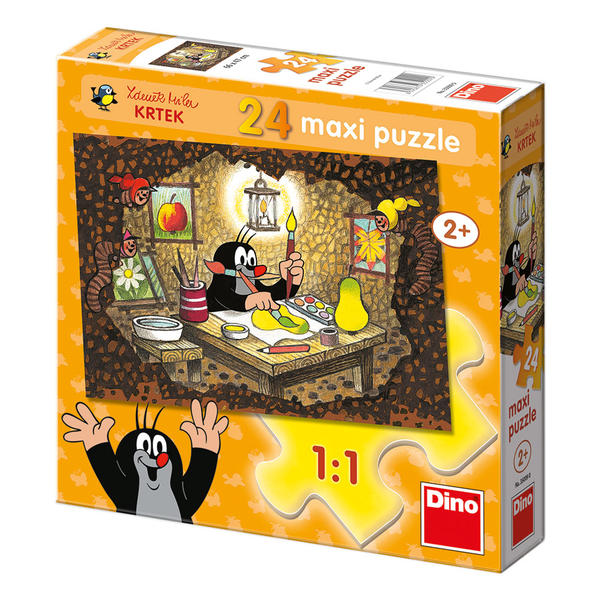 Dino Maxi puzzle Krteček maluje 24 dílků