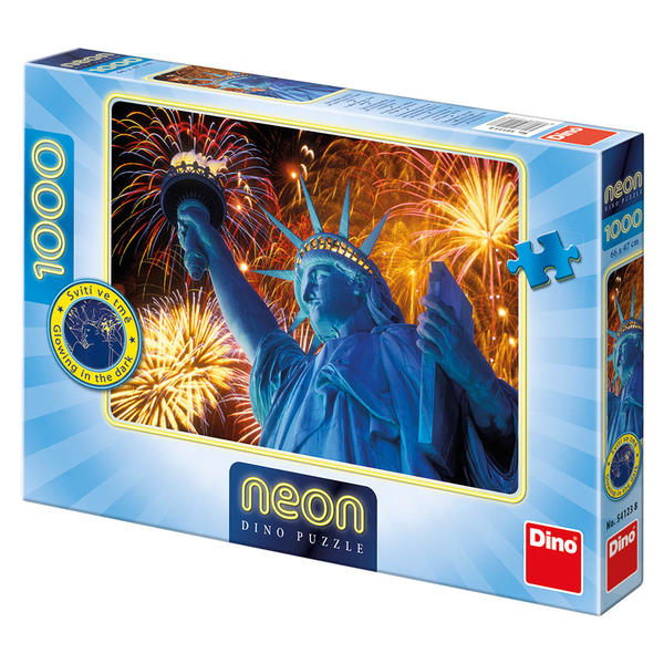 Zářící Socha Svobody 1000 dílků Neon