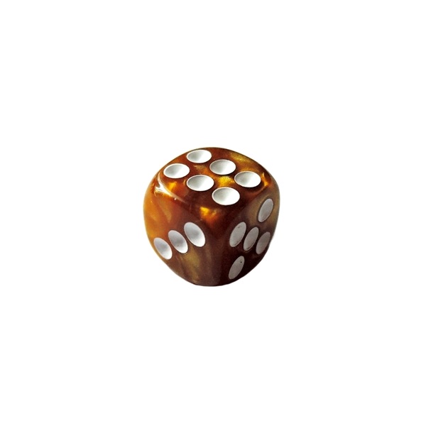 Kostka Mramor D6 12mm - zlatá