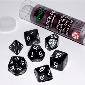 Set 7 RPG kostek v tubě - Black Fog
