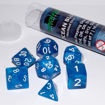 Set 7 RPG kostek v tubě - Ocean Blue