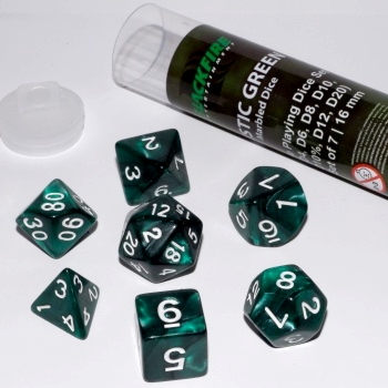 Set 7 RPG kostek v tubě - Mystic Green