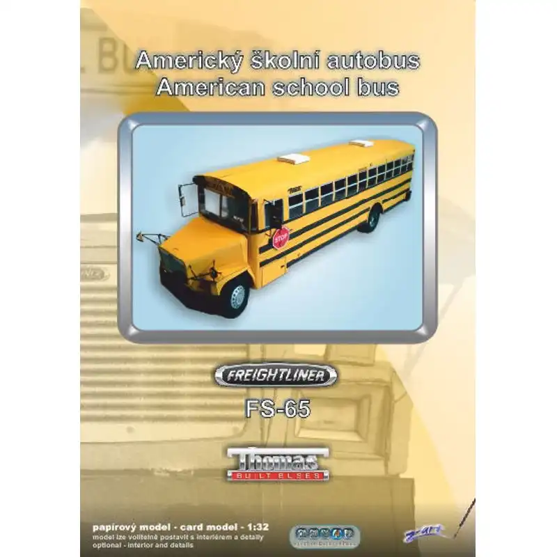 Americký školní autobus Freightliner FS-65 (1:32)