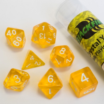 Set 7 RPG kostek v tubě - Crystal Yellow