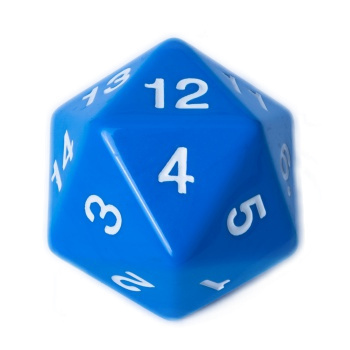 Blackfire kostka D20 - modrá (30mm)