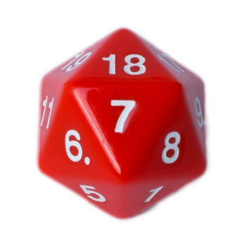 Blackfire kostka D20 - červená (30mm)