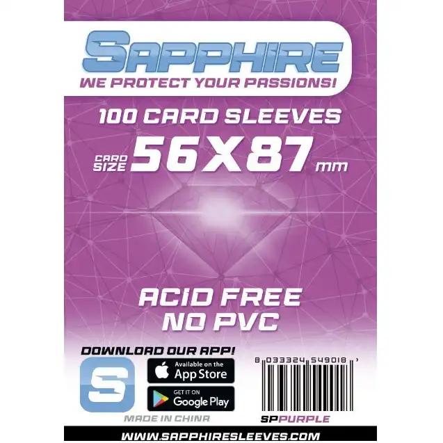 Sapphire Purple - Standard American 100 ks (56x87mm)