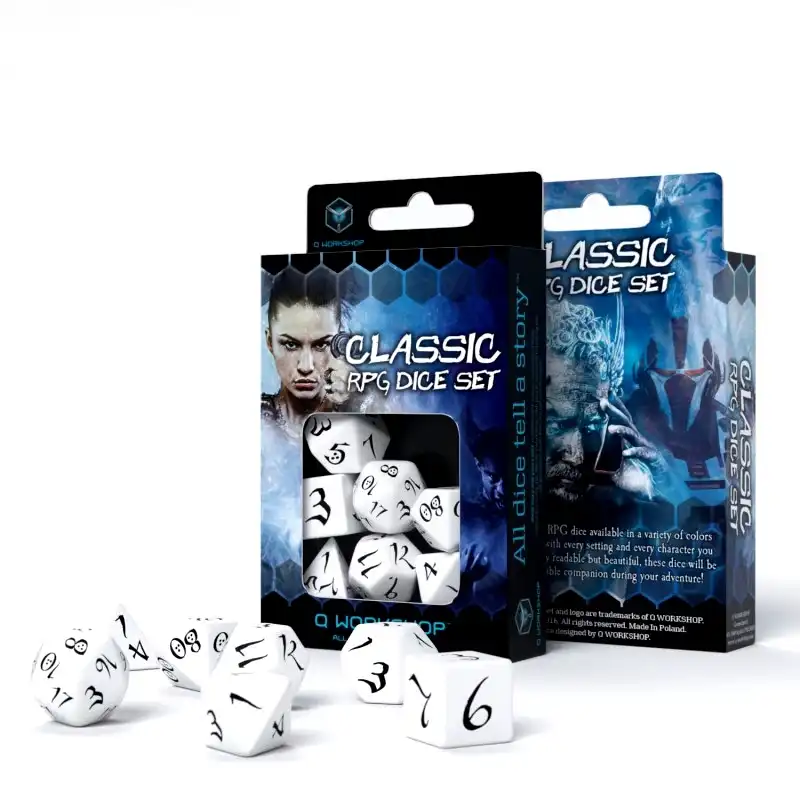Sada RPG kostek - White & Black
