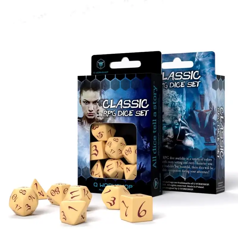 Sada RPG kostek - Beige & Burgundy