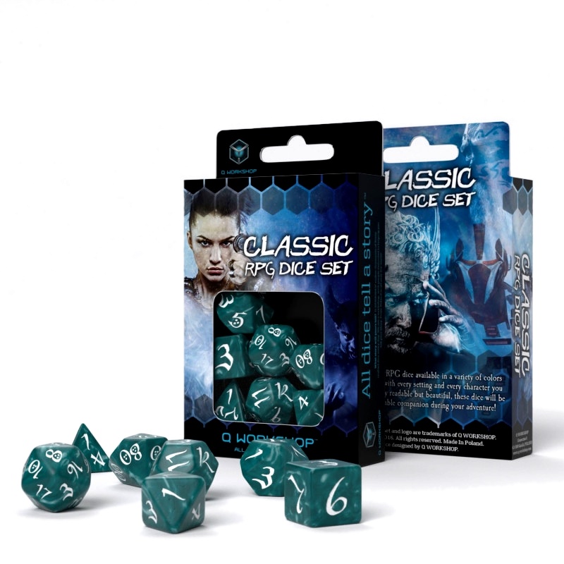 Sada RPG kostek - Stormy & White