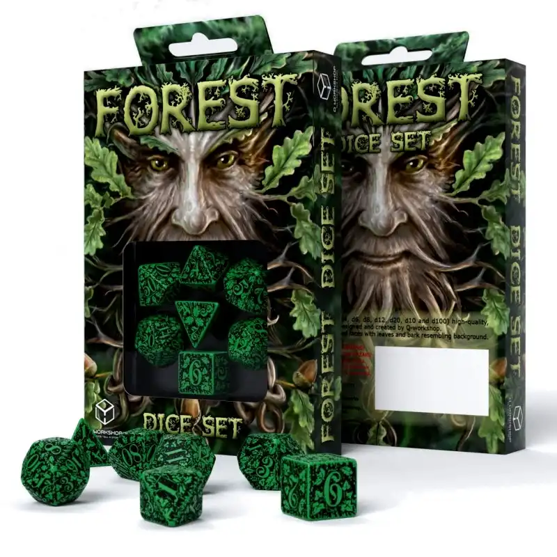 Sada kostek Forest - Green & Black