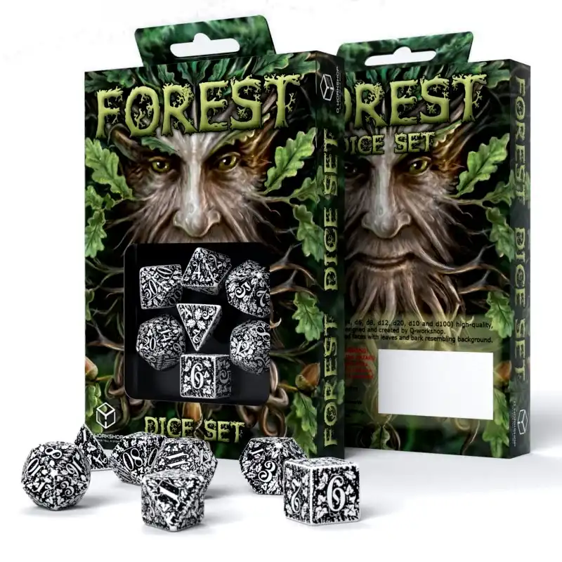 Sada kostek Forest - White & Black