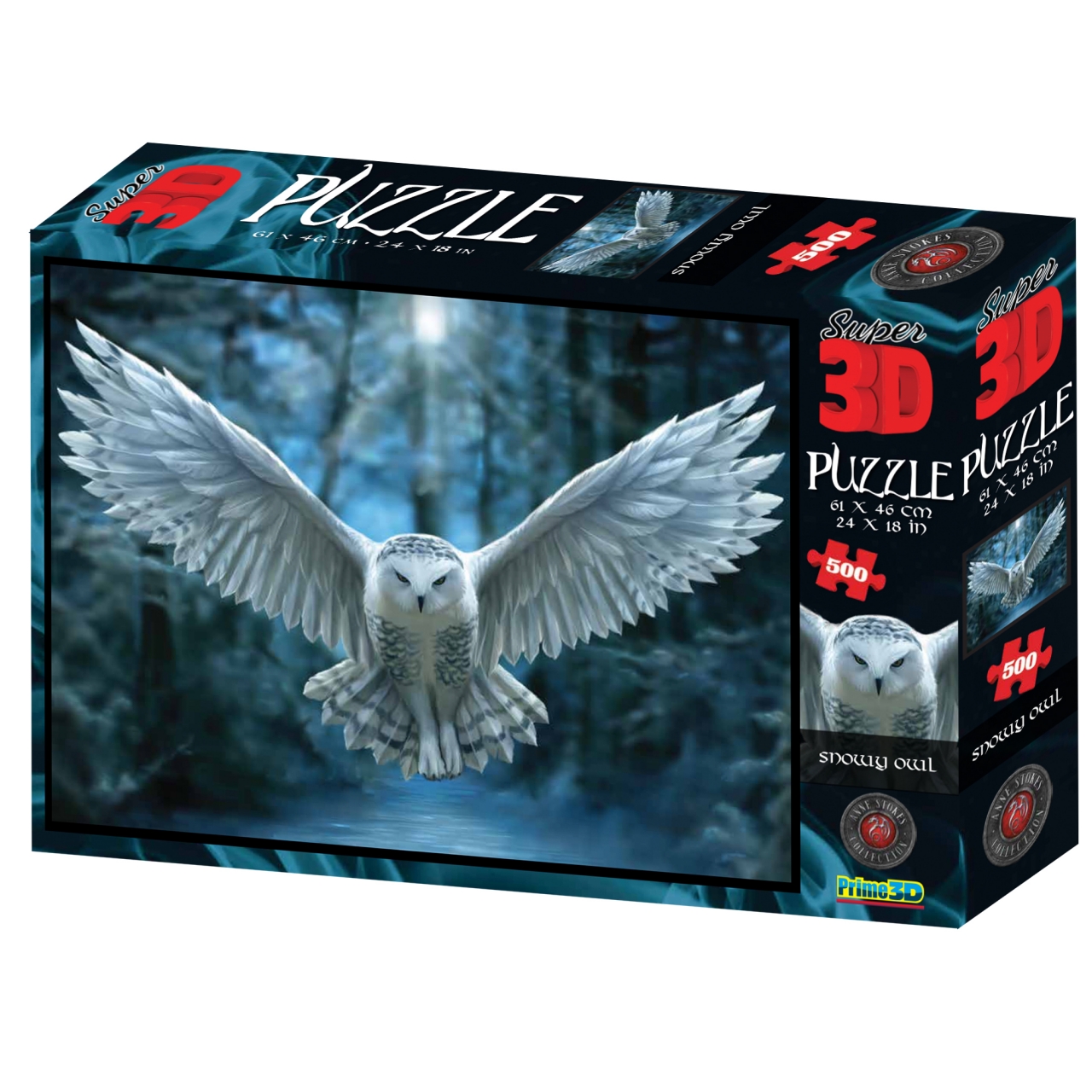 Prime 3D Puzzle - Sova 500 dílků (poškozená krabice)