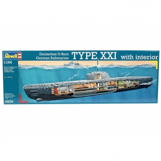 Deutsches U-Boot Typ XXI mit Interieur (1:144)