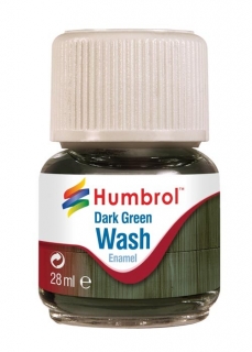 Humbrol Wash Enamel - Dark Green - tmavě-zelený efekt