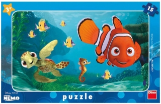 Dino deskové puzzle Nemo a želva 15 dílků