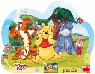 Dino puzzle Schovávaná s Medvídkem Pú 25 dílků