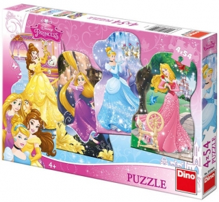 Dino puzzle 4x54 Hravé princezny