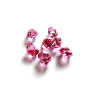 Hrací kameny - krystaly - tmavě růžové