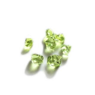 Hrací kameny - krystaly - mechově zelené