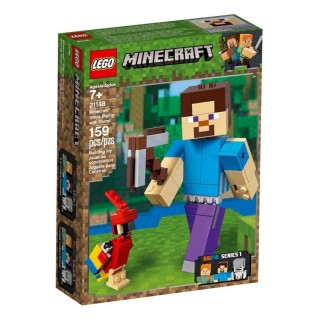 Lego Minecraft 21148 Velká figurka: Steve s papouškem