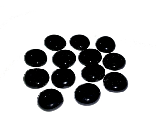 Hrací kameny skleněné - černé