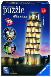 Šikmá věž v Pise Noční Edice 3D puzzle