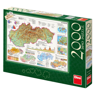 Dino puzzle Mapa Slovenska 2000 dílků