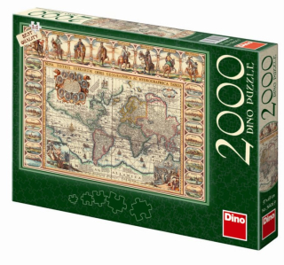 Historická mapa světa 2000 dílků