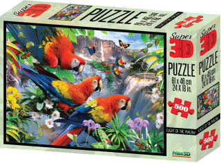 Prime 3D Puzzle - Papoušci 500 dílků