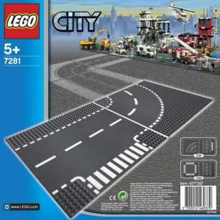 Lego City 7281 Křižovatka ve tvaru T a zatáčky
