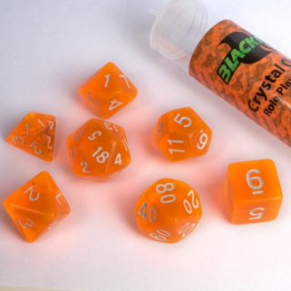 Set 7 RPG kostek v tubě - Crystal Orange