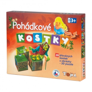 Topa dřevěné kostky Pohádkové kostky (20 kostek)