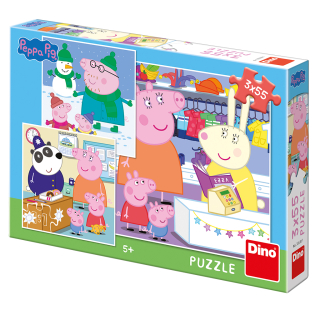 3v1 puzzle Peppa Pig: Veselé odpoledne 3x55 dílků