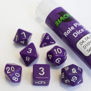 Set 7 RPG kostek v tubě - fialové