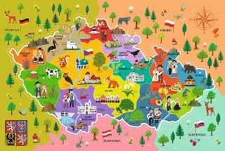 Trefl puzzle Mapa České republiky 44 dílků