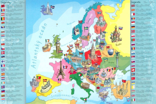 Trefl puzzle Mapa Evropy 200 dílků