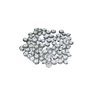 Hrací kameny - skleněné diamanty 4,5mm - čiré (20ks)