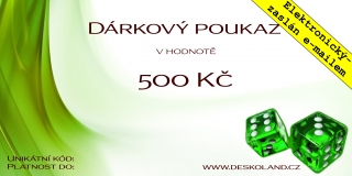 Dárkový poukaz 500 Kč na Deskoland.cz (elektronicky)