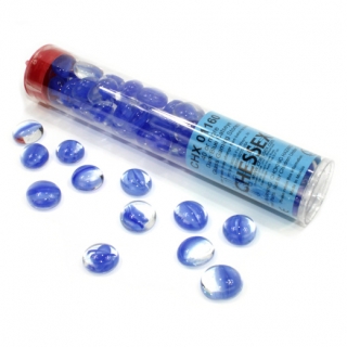 Hrací kameny skleněné - Catseye Dark Blue (40ks)