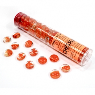 Hrací kameny skleněné - Catseye Orange (40ks)