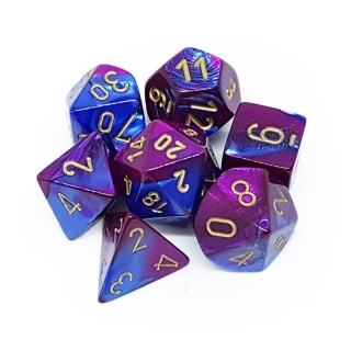 Set 7 RPG kostek - modré/fialové