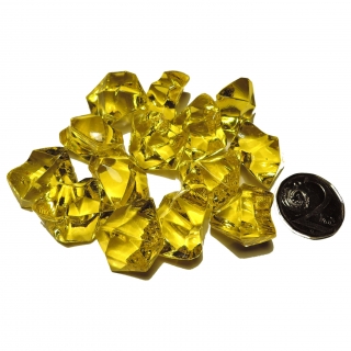 Hrací kameny - krystaly střední - žluté