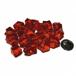 Hrací kameny - krystaly střední - červené